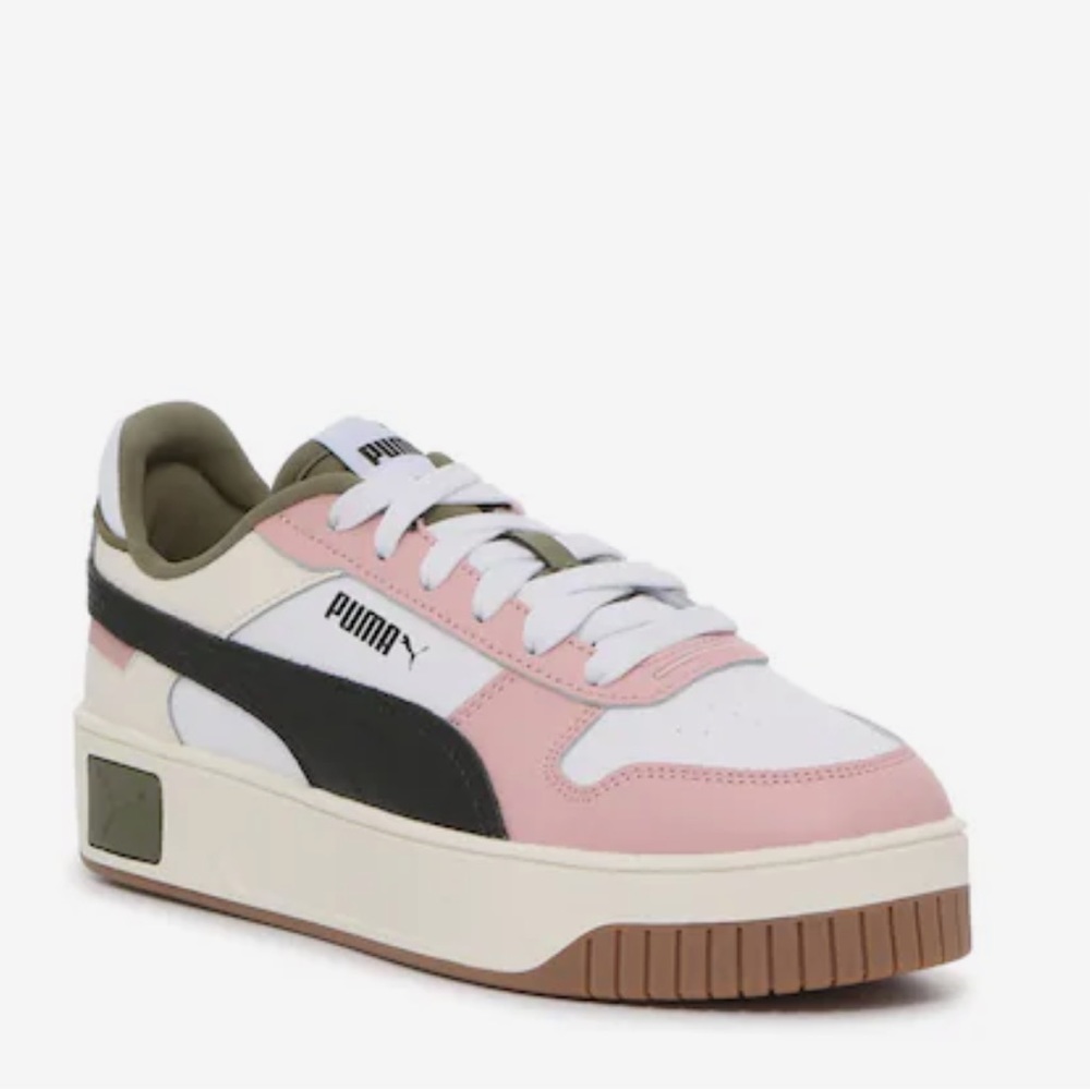 Puma Women's Pink and Green Sneakers